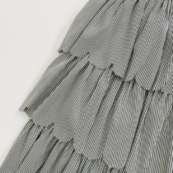 SALE Marc Jacobs Striped Tiered Scallop Trim Dress - Picture 5 of 10